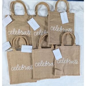 Celebrate The Little Market Jute Tote Gift Bags (6 Count)